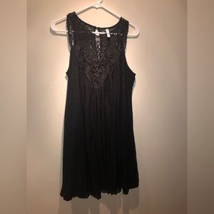 Black lace shift dress
